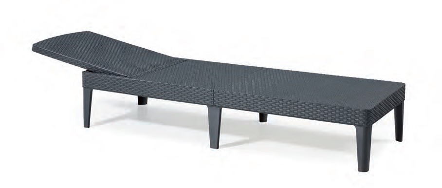 Lettino in resina Keter mod. Jaipur colore antracite 187x58x29h cm Lettino in resina Keter mod. Jaipur colore antracite 187x58x29h cm